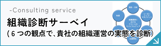 組織診断サーベイ（６つの観点で、貴社の組織運営の実態を診断）