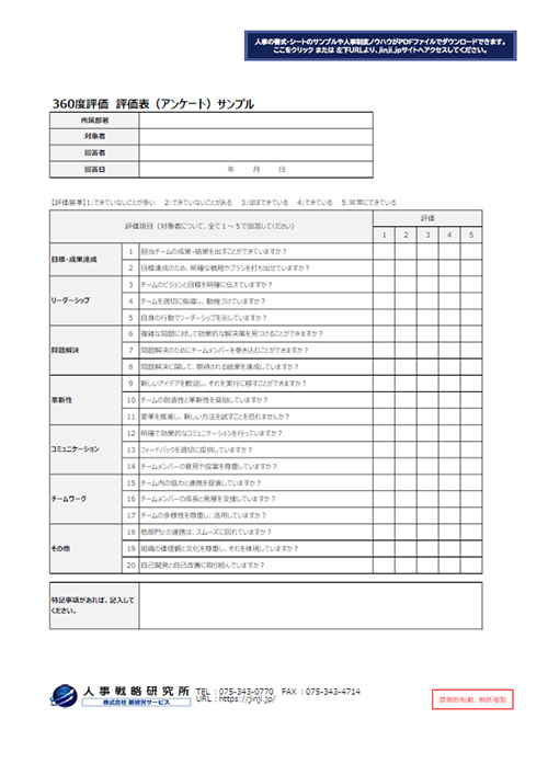 360度評価サンプル