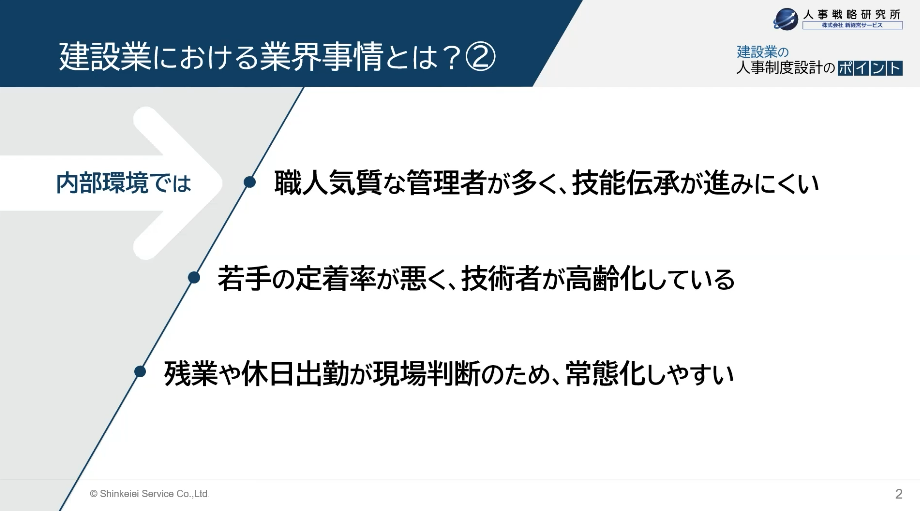 建設業における業界事情とは？②　内部環境